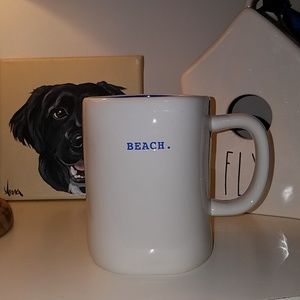 Rae Dunn little letter "BEACH" mug